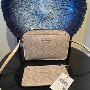 Kate Spade Beige Crossbody Bag and Wallet Set